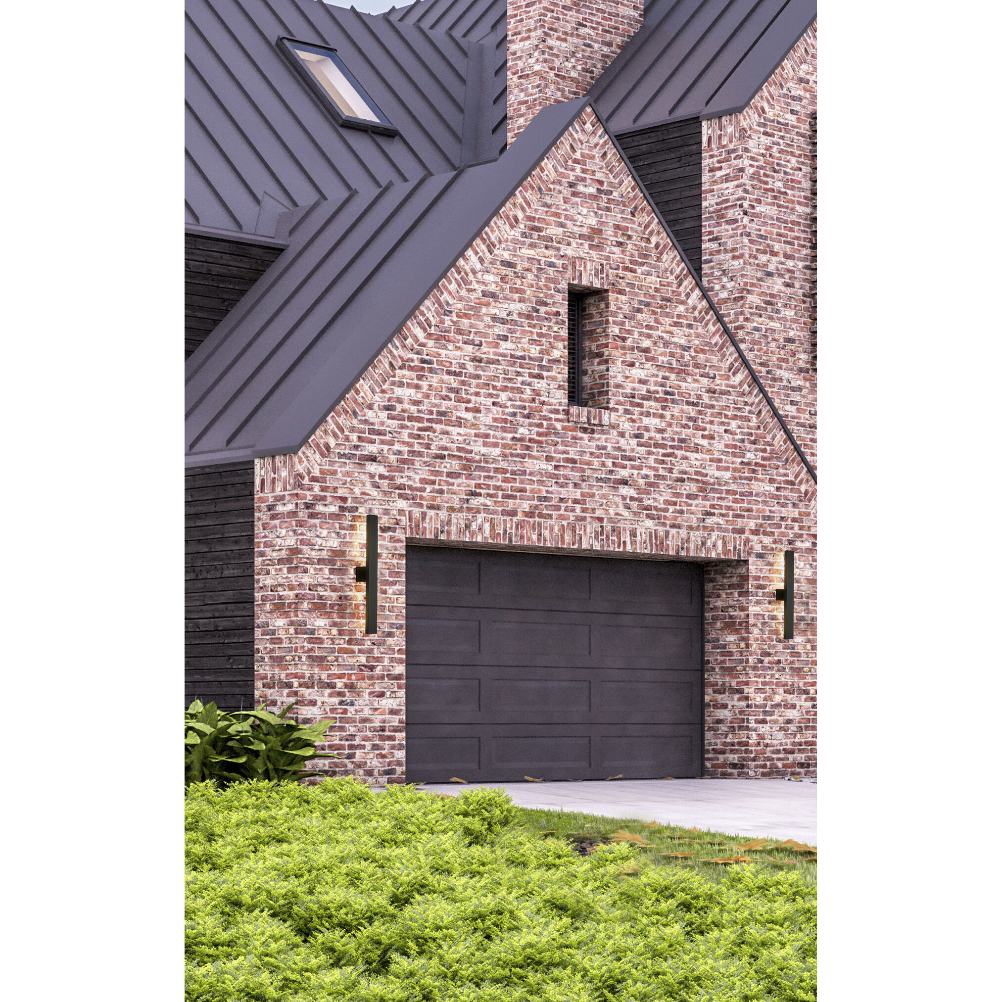 Edge LED 33.25 inch Black Outdoor Wall Light