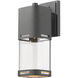 Lestat Outdoor Wall Light in Black, 3.21