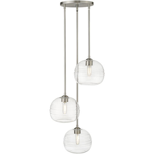 Harmony 3 Light 20 inch Brushed Nickel Chandelier Ceiling Light