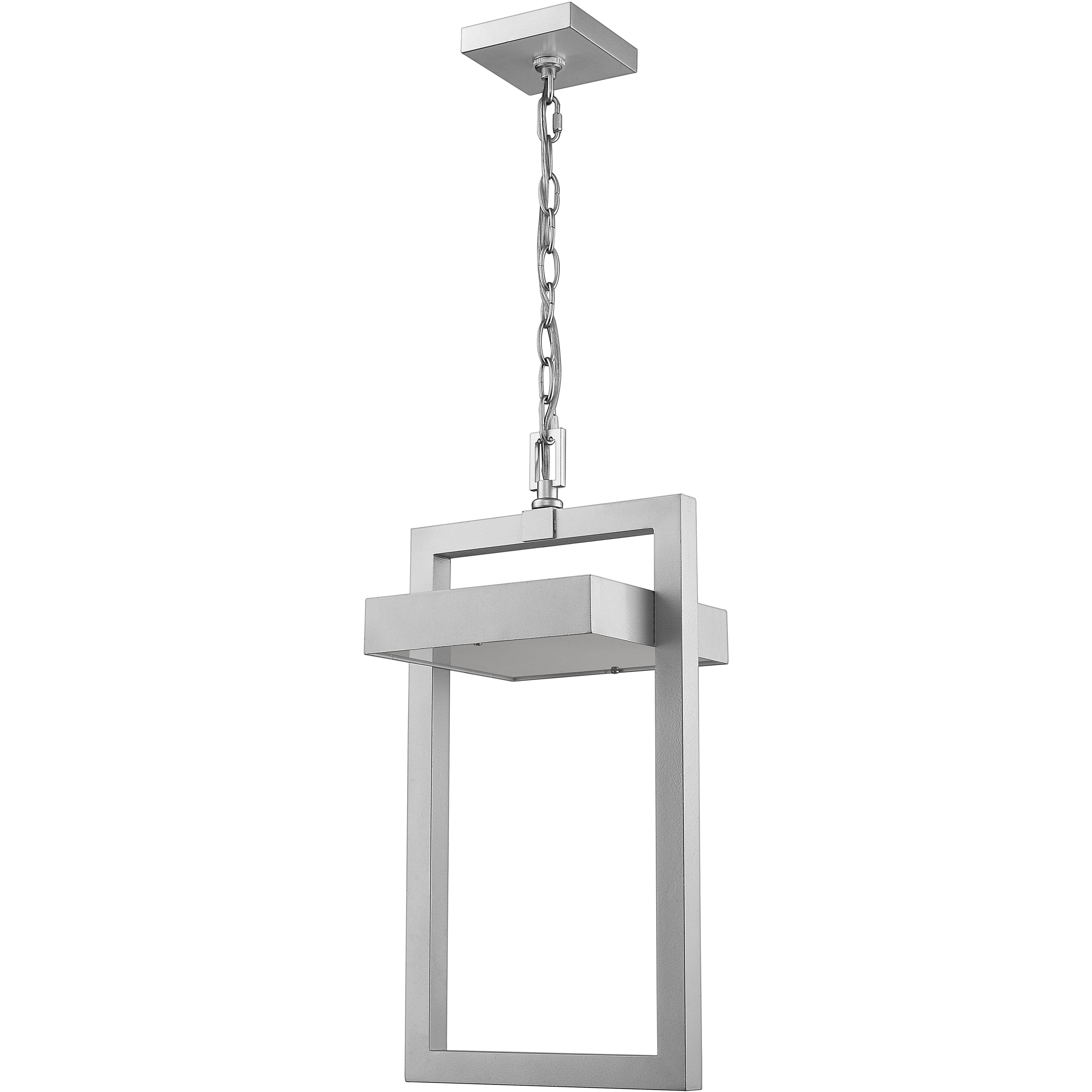 Luttrel LED 10.5 inch Silver Outdoor Chain Mount Ceiling Fixture