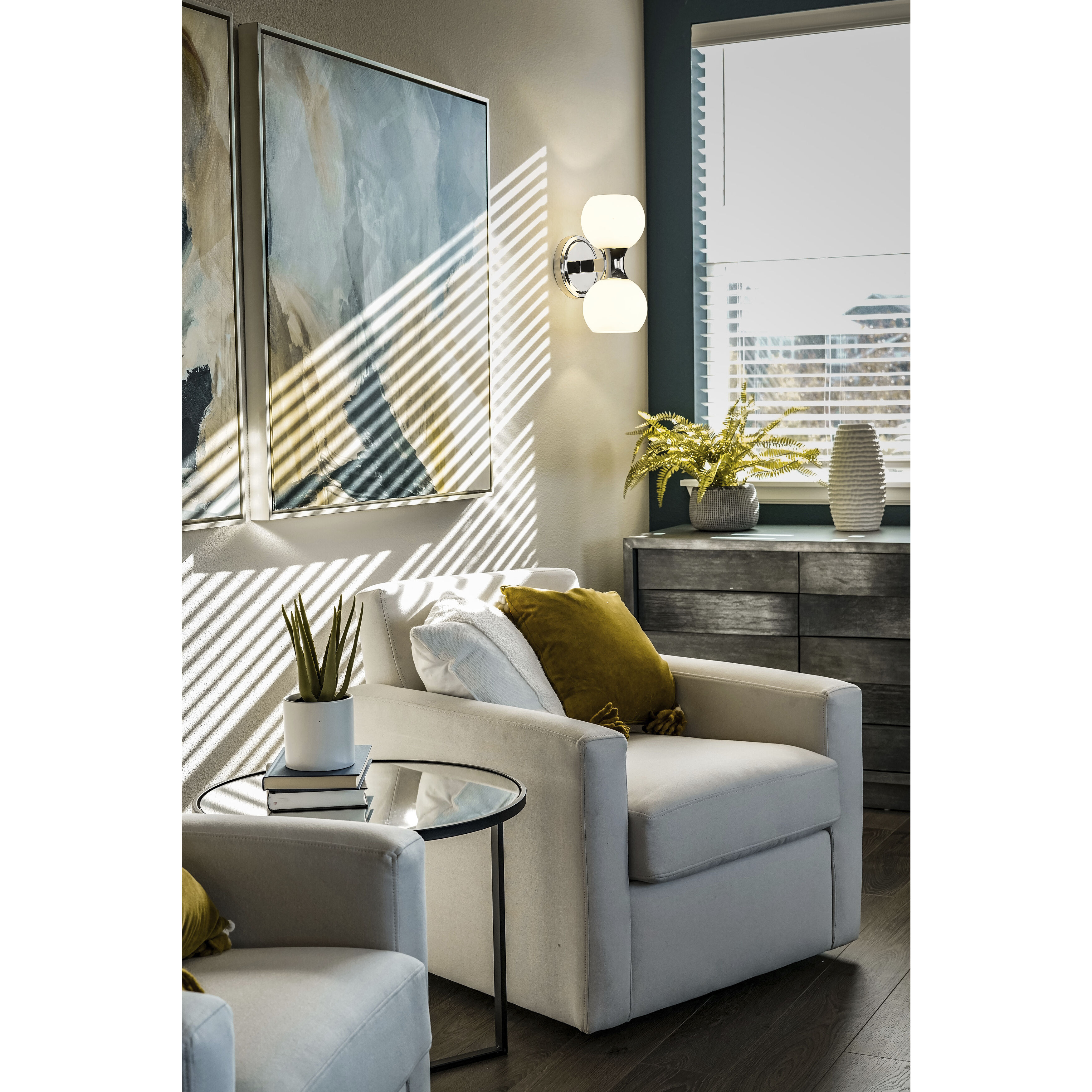 Artemis 2 Light 6.5 inch Chrome Wall Sconce Wall Light