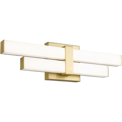 Zane LED 18 inch Modern Gold Vanity Wall Light