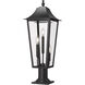 Gannon 3 Light 28.75 inch Black Outdoor Pier Mounted Fixture in G9