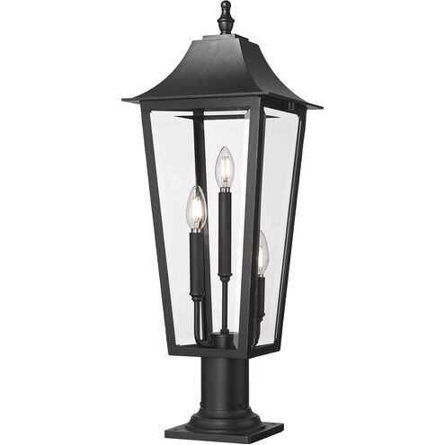 Gannon 3 Light 28.75 inch Black Outdoor Pier Mounted Fixture in G9