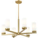 Danica 6 Light 26 inch Modern Gold Chandelier Ceiling Light