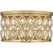 Dealey 5 Light 18 inch Heirloom Brass Flush Mount Ceiling Light