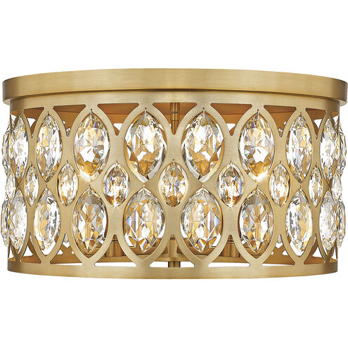 Dealey 5 Light 18 inch Heirloom Brass Flush Mount Ceiling Light