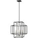 Titania 4 Light 22 inch Black and Brushed Nickel Chandelier Ceiling Light