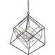 Euclid 6 Light 35.5 inch Chrome and Matte Black Chandelier Ceiling Light