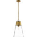 Wentworth 1 Light 11.5 inch Rubbed Brass Pendant Ceiling Light