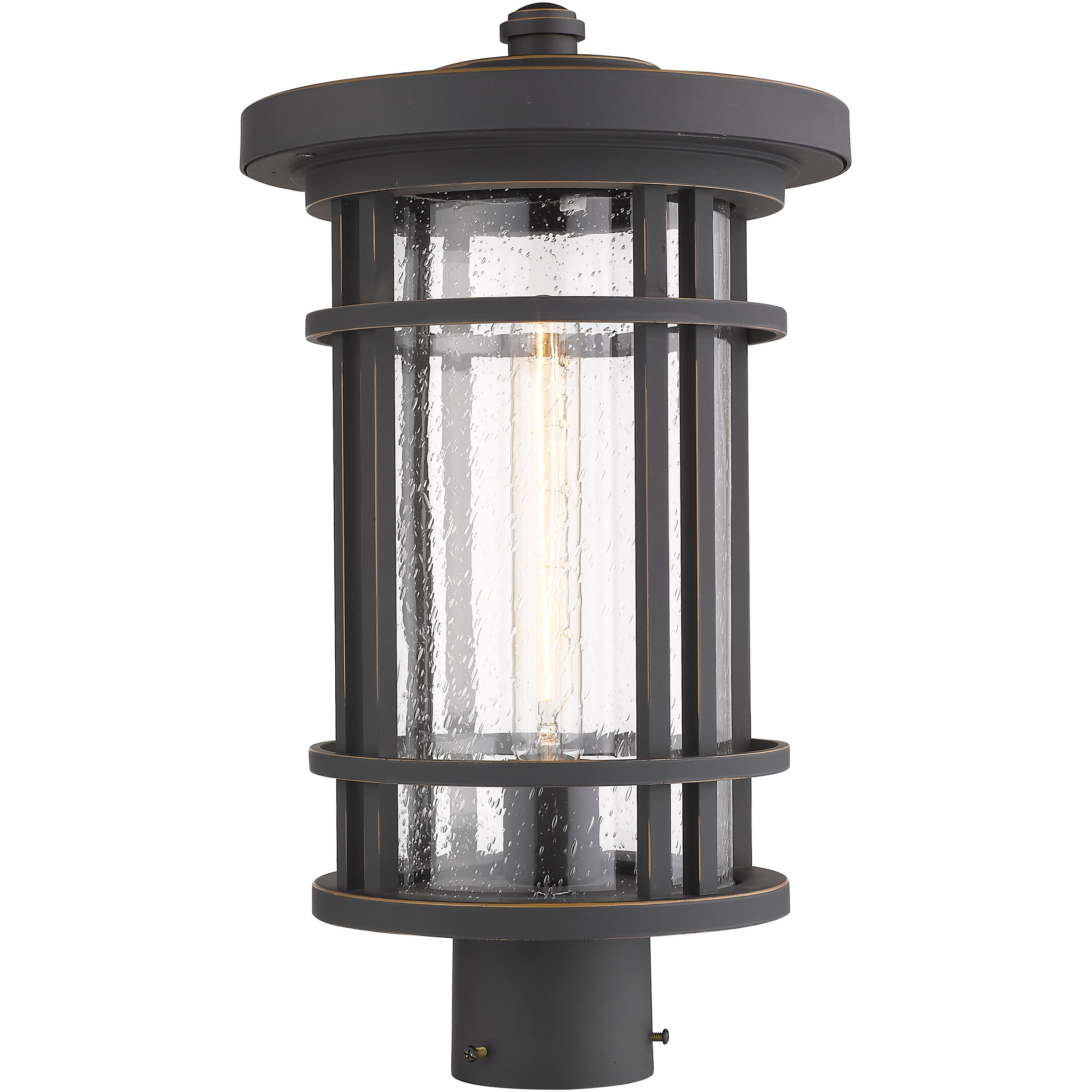 Jordan 1 Light 17.75 inch Oil Rubbed Bronze Outdoor Post Mount Fixture