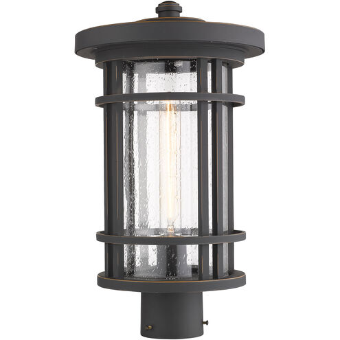 Jordan 1 Light 17.75 inch Oil Rubbed Bronze Outdoor Post Mount Fixture