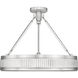 Quinn LED 22 inch Satin Nickel Semi Flush Mount Ceiling Light
