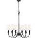 Claudelle 6 Light 32 inch Matte Black Chandelier Ceiling Light