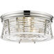 Cape Harbor 3 Light 16 inch Polished Nickel Flush Mount Ceiling Light