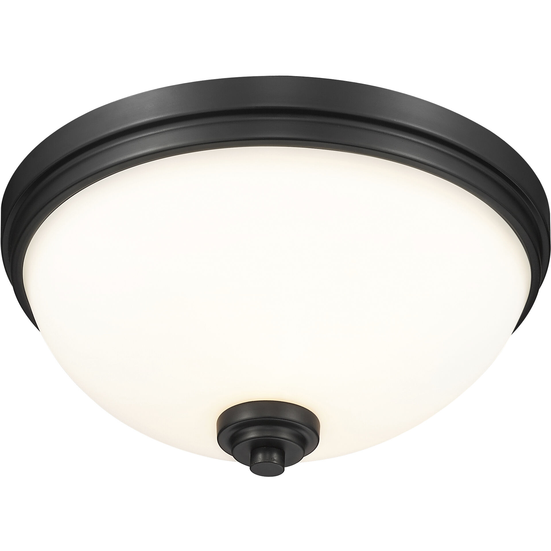Ashton 3 Light 15 inch Matte Black Flush Mount Ceiling Light in 6