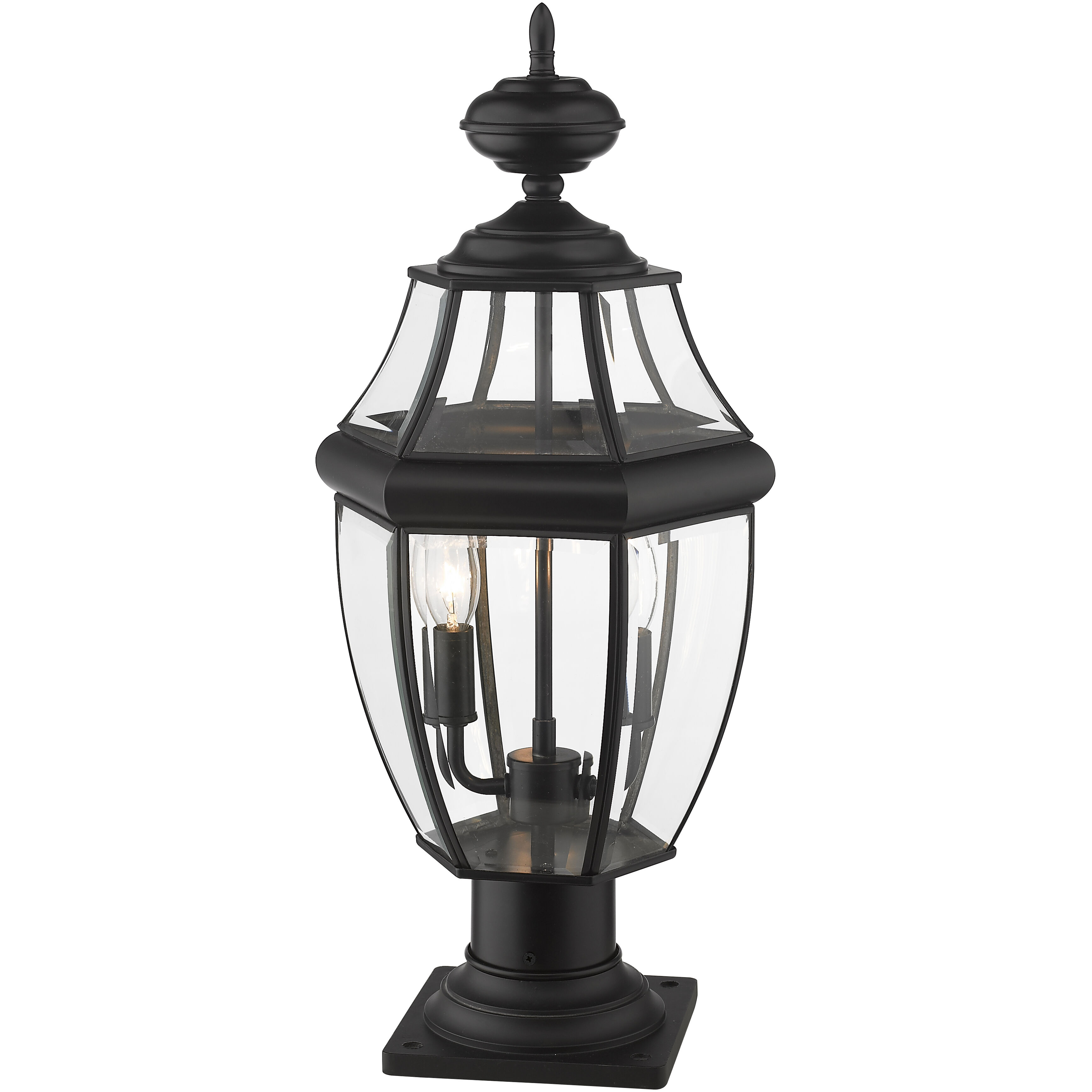 Westover 2 Light 20.25 inch Black Outdoor Pier Mounted Fixture