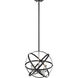Cavallo 5 Light 18 inch Hammered Black and Chrome Pendant Ceiling Light