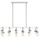 Calliope 12 Light 60 inch Polished Nickel Linear Chandelier Ceiling Light