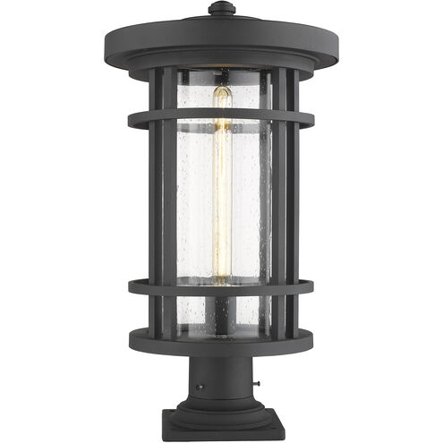 Jordan 1 Light 22.25 inch Black Outdoor Pier Mounted Fixture
