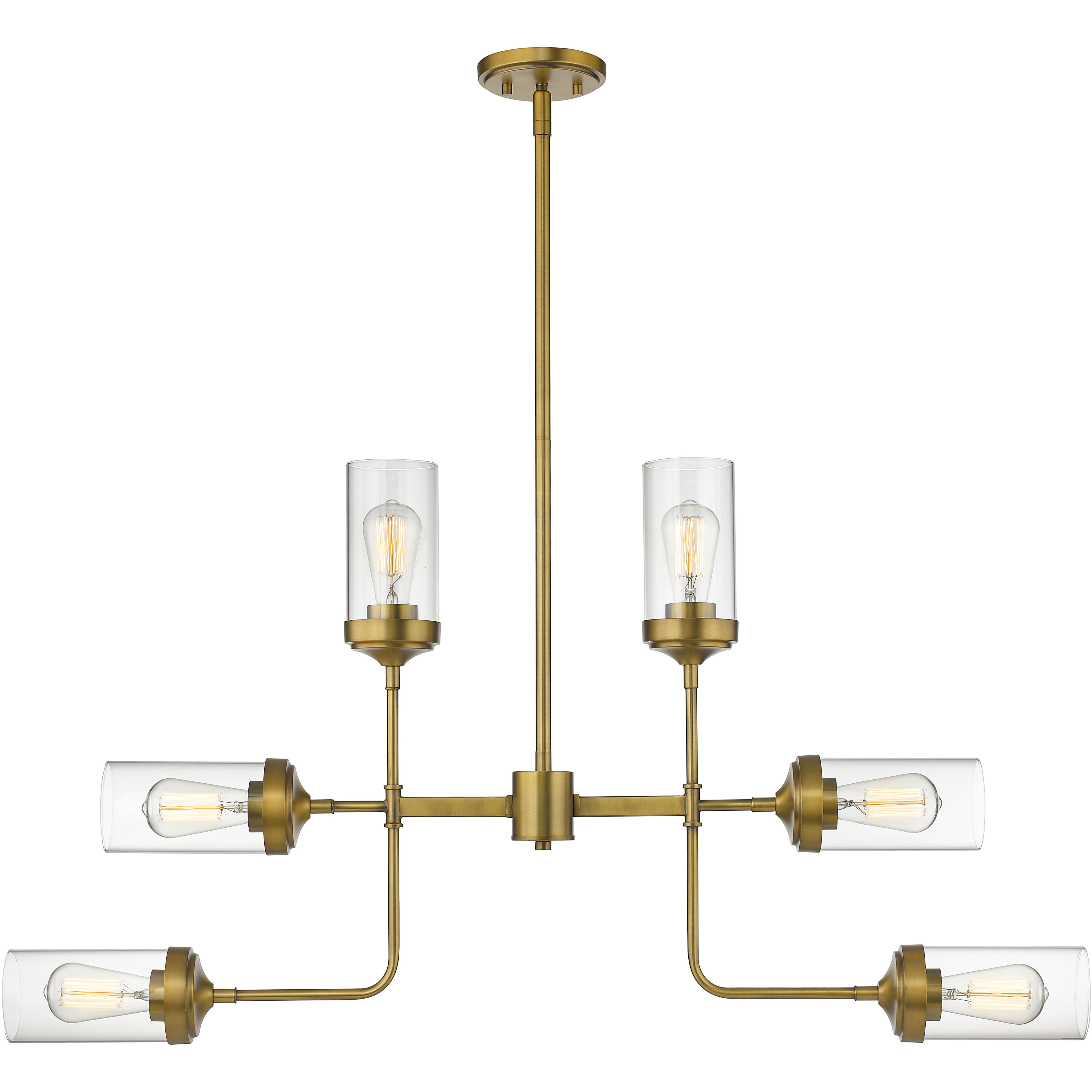Calliope 6 Light 41.5 inch Foundry Brass Chandelier Ceiling Light