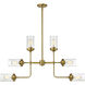 Calliope 6 Light 41.5 inch Foundry Brass Chandelier Ceiling Light