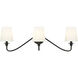 Gianna 3 Light 32 inch Matte Black Wall Sconce Wall Light