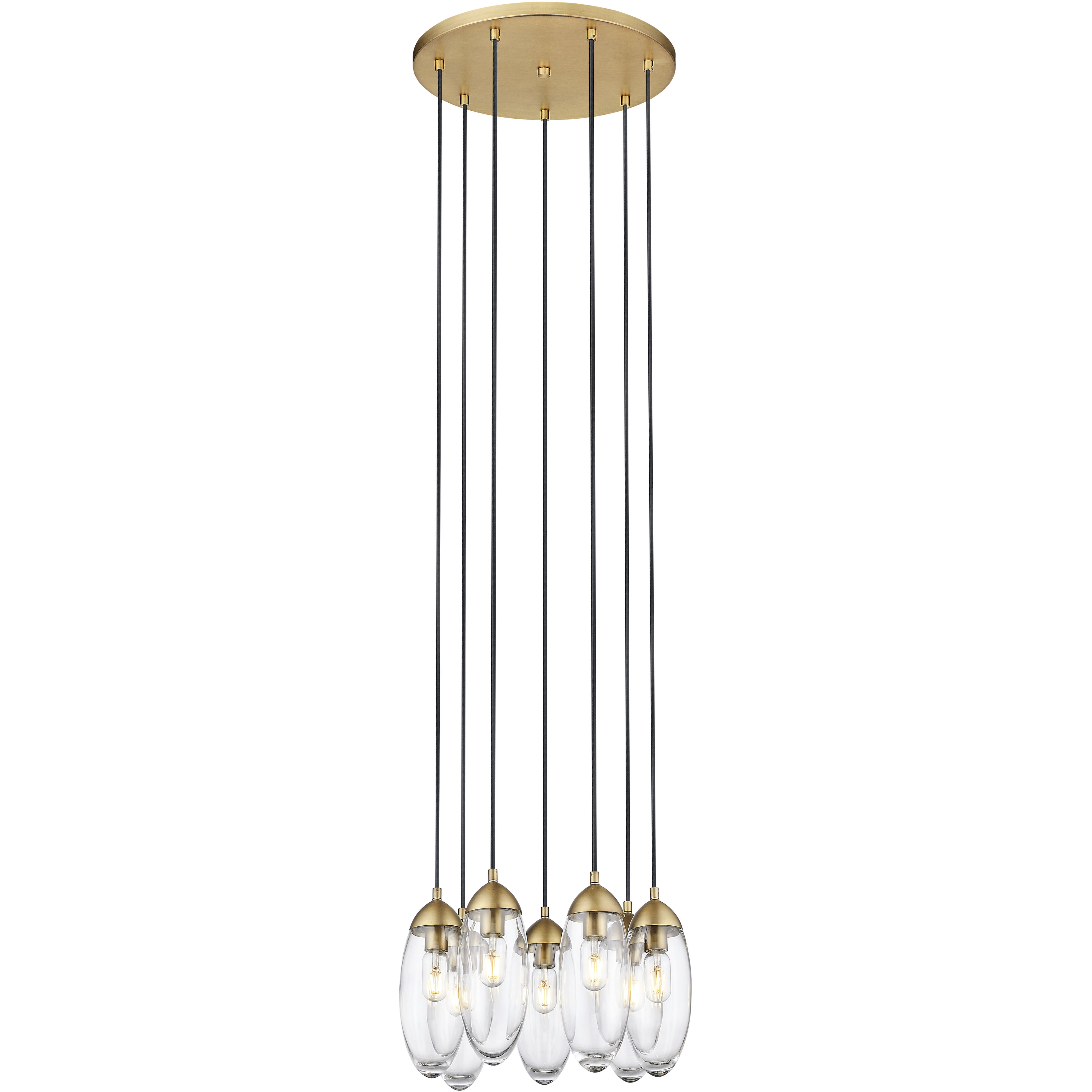 Arden 7 Light 18 inch Rubbed Brass Chandelier Ceiling Light