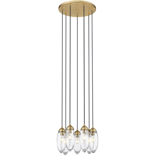Arden 7 Light 18 inch Rubbed Brass Chandelier Ceiling Light