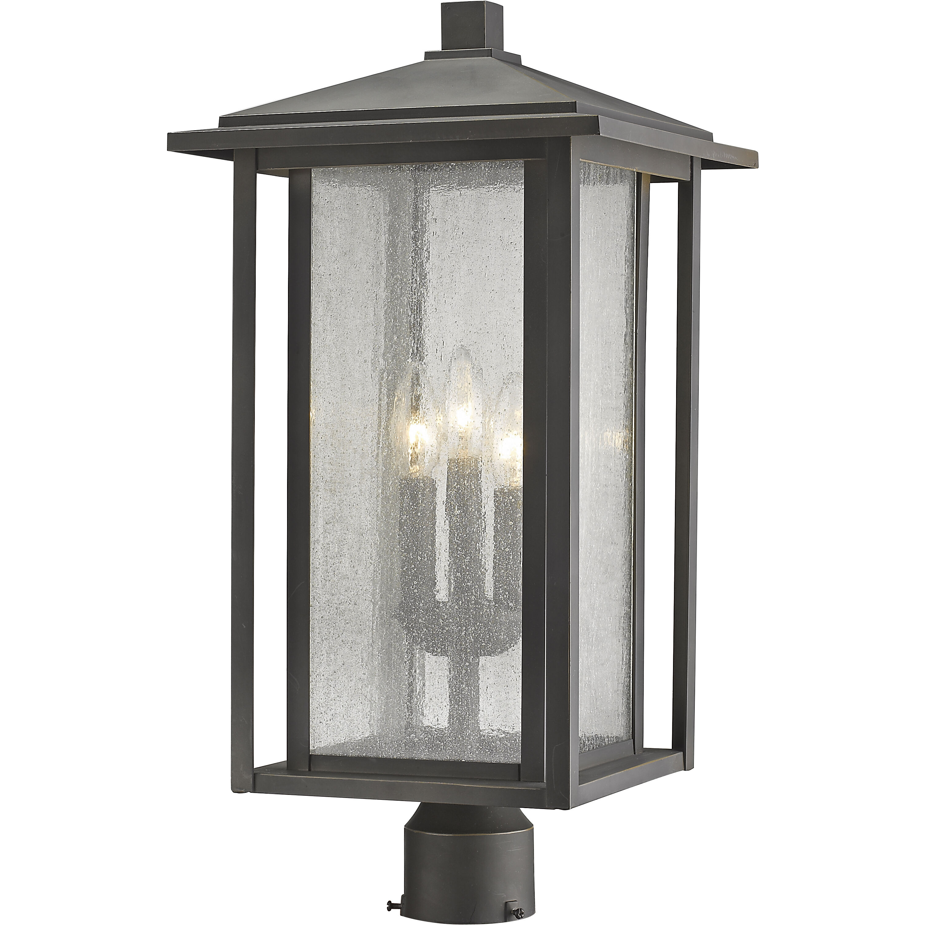 Aspen 3 Light 22.44 inch Oil Rubbed Bronze Outdoor Post Mount Fixture