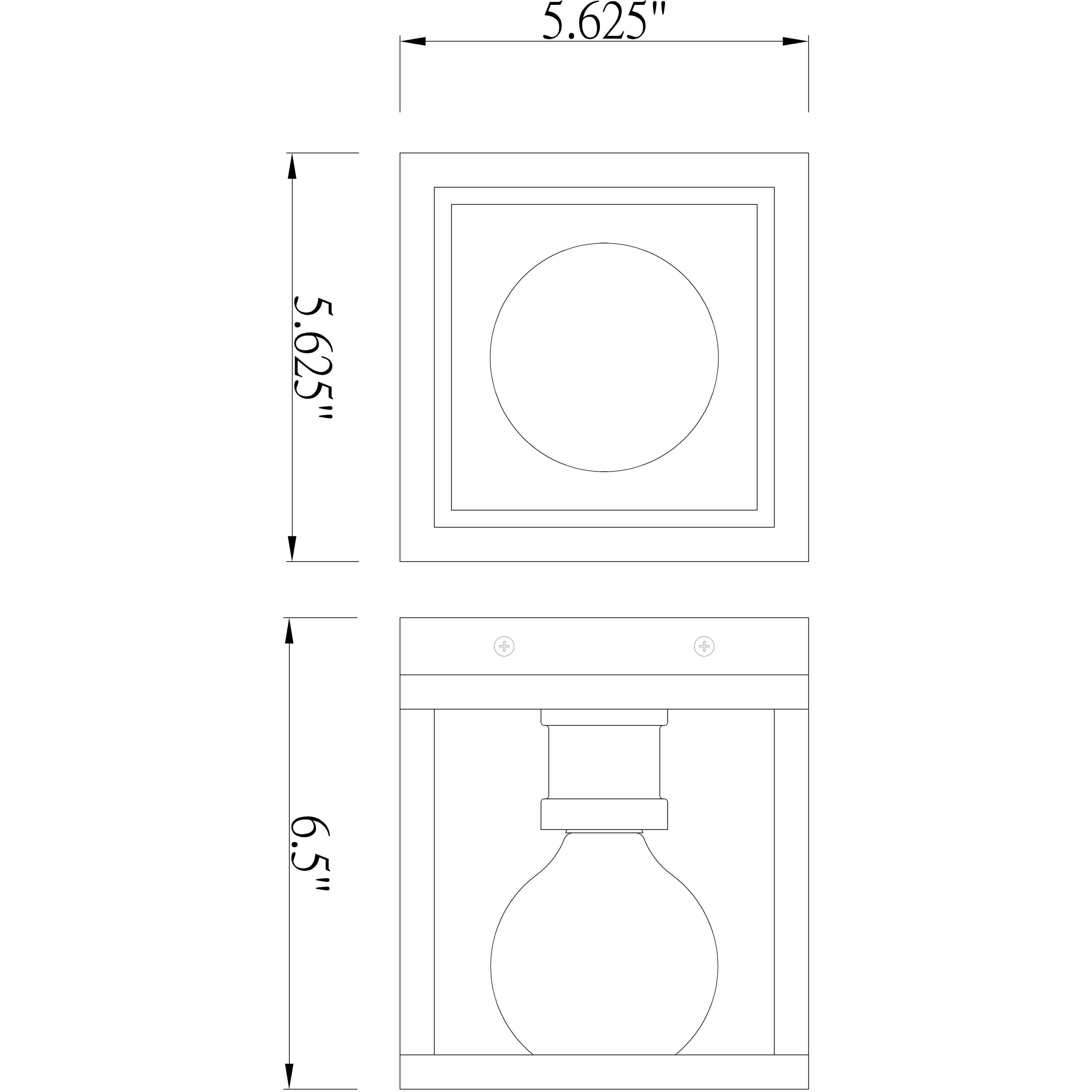 Kube 1 Light 5.75 inch Matte Black and Brushed Nickel Wall Sconce Wall Light