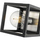 Kube 1 Light 5.75 inch Matte Black and Brushed Nickel Wall Sconce Wall Light