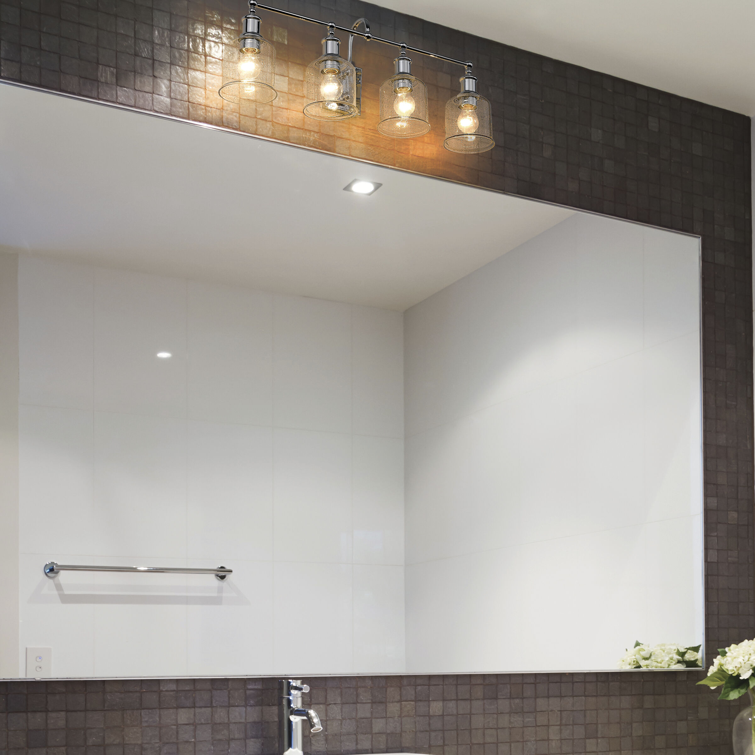 Bryant 4 Light 32 inch Chrome Vanity Wall Light