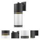 Luminata LED 17.63 inch Black Outdoor Wall Light