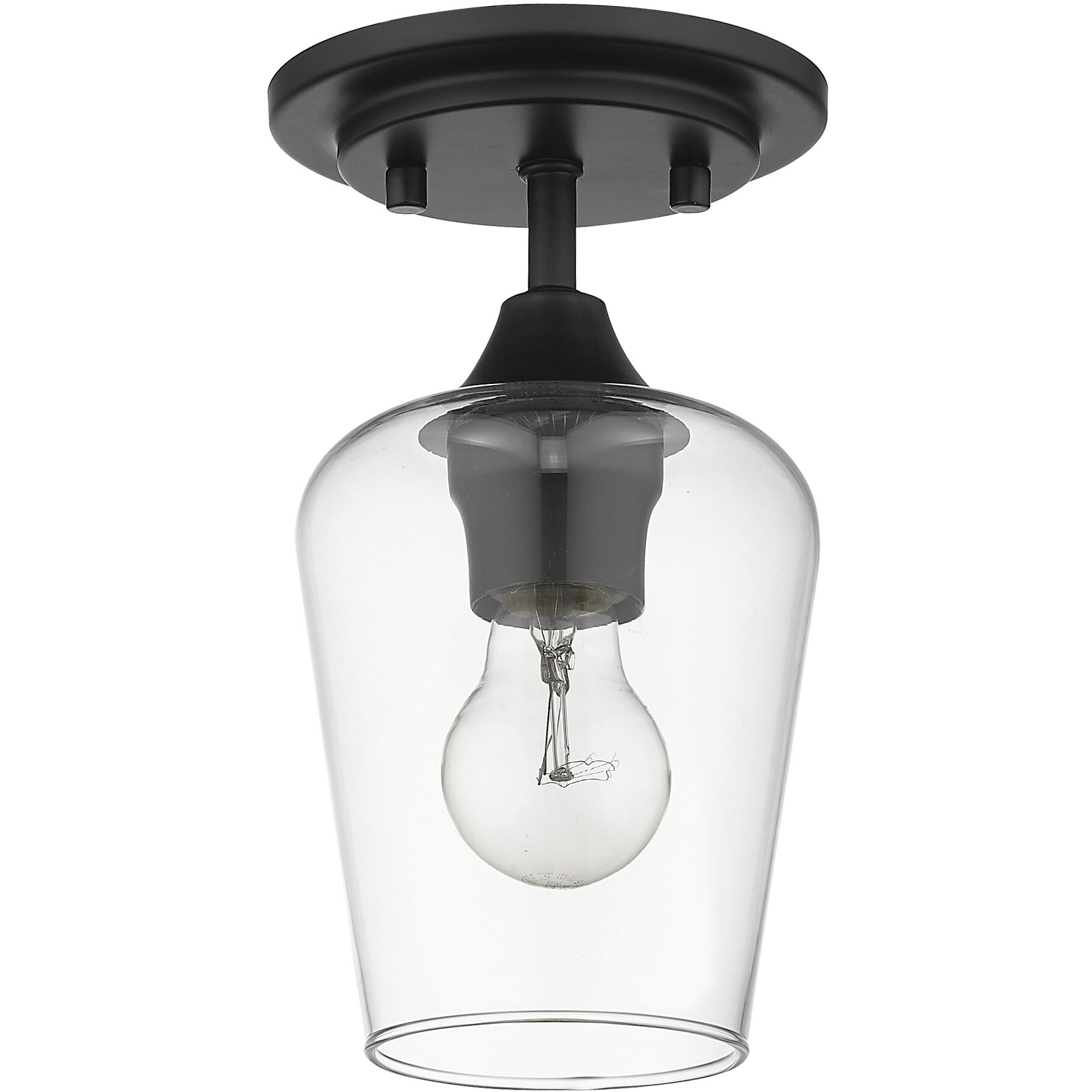 Joliet 1 Light 5.5 inch Matte Black Flush Mount Ceiling Light