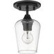 Joliet 1 Light 5.5 inch Matte Black Flush Mount Ceiling Light