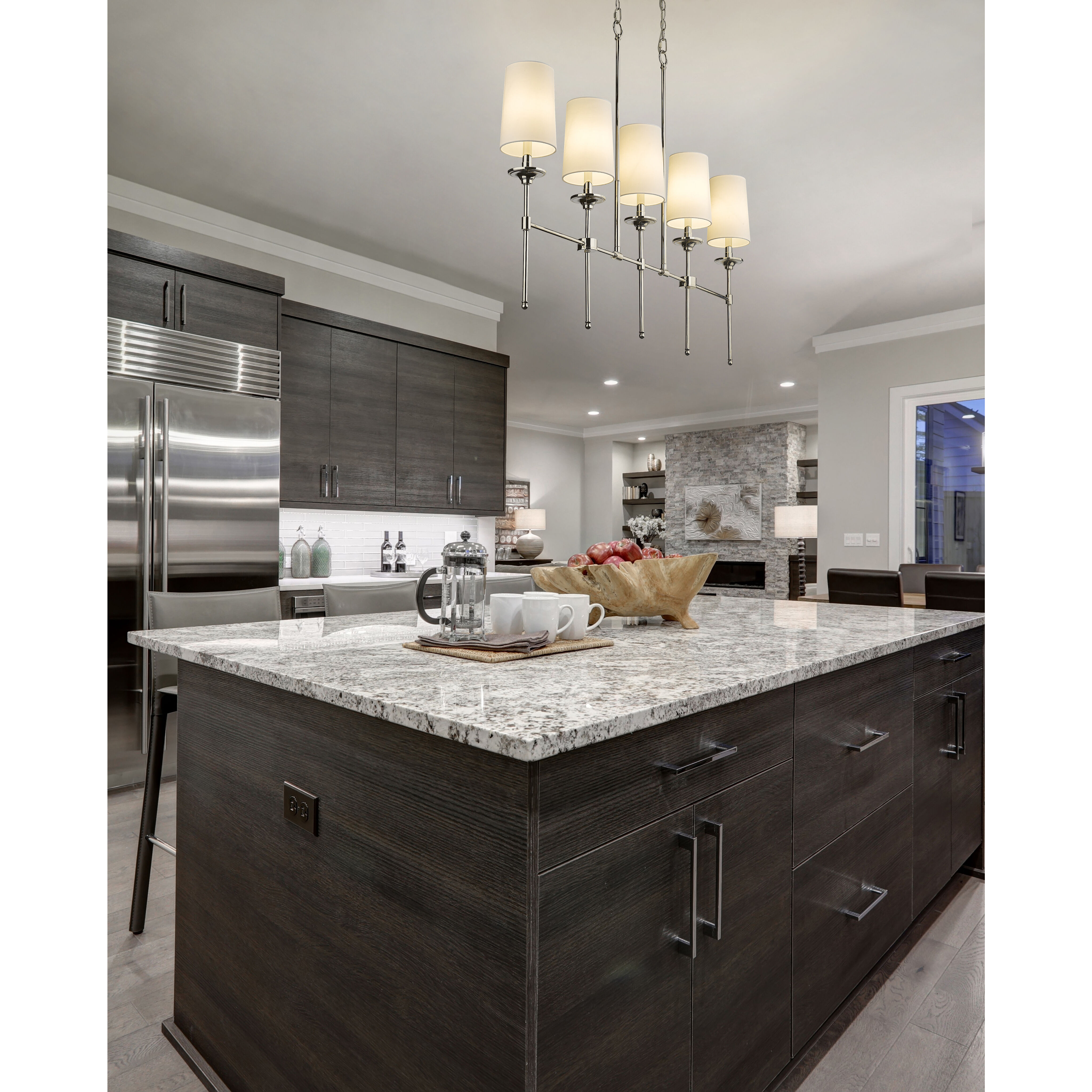 emily♡ Z-Lite 3033-5L-PN Emily 5 Light 51 inch Polished Nickel Linear