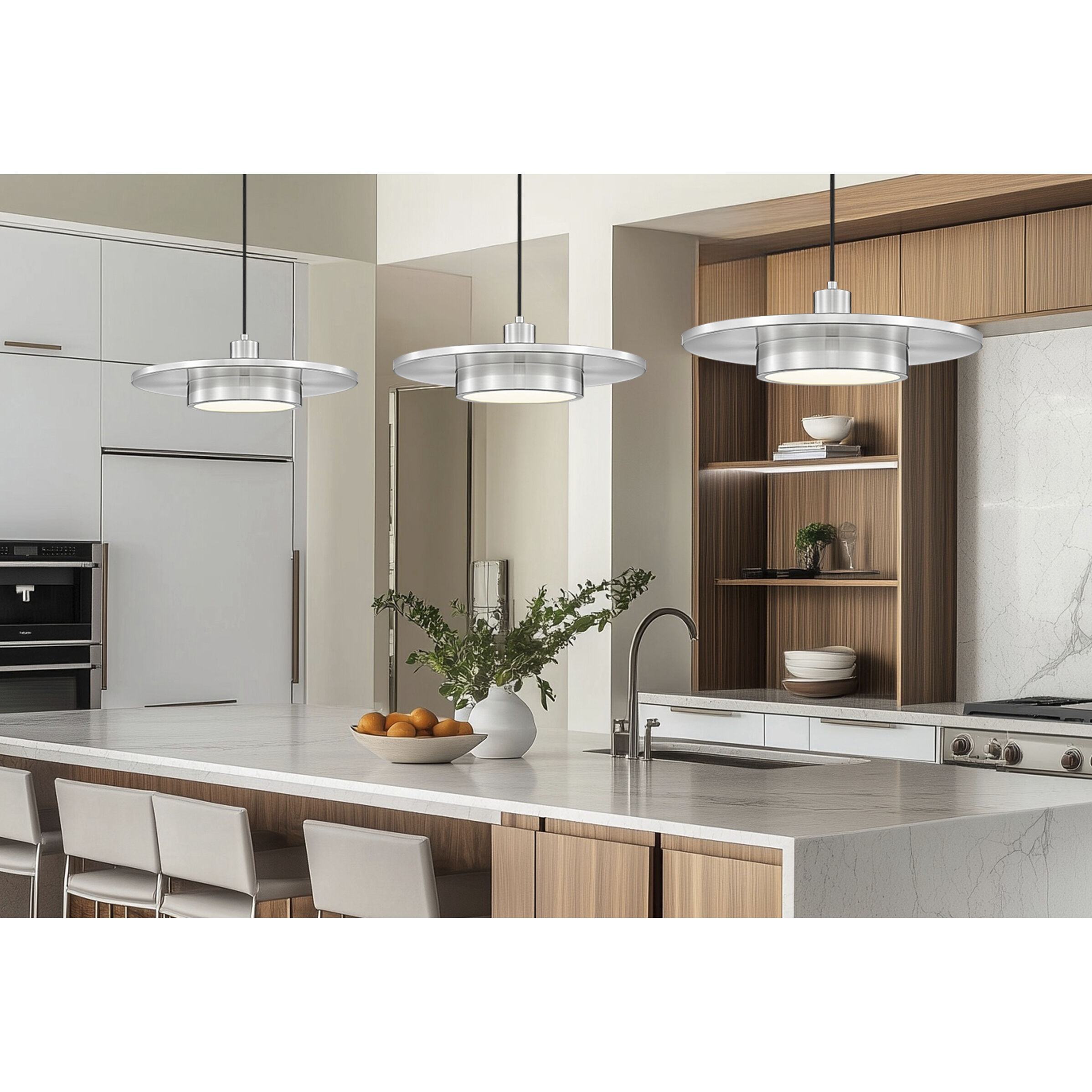 Ludo Pendant Ceiling Light in Brushed Nickel