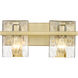 Bennington 2 Light 14.25 inch Modern Gold Vanity Wall Light