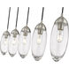 Arden 5 Light 42 inch Brushed Nickel Linear Chandelier Ceiling Light