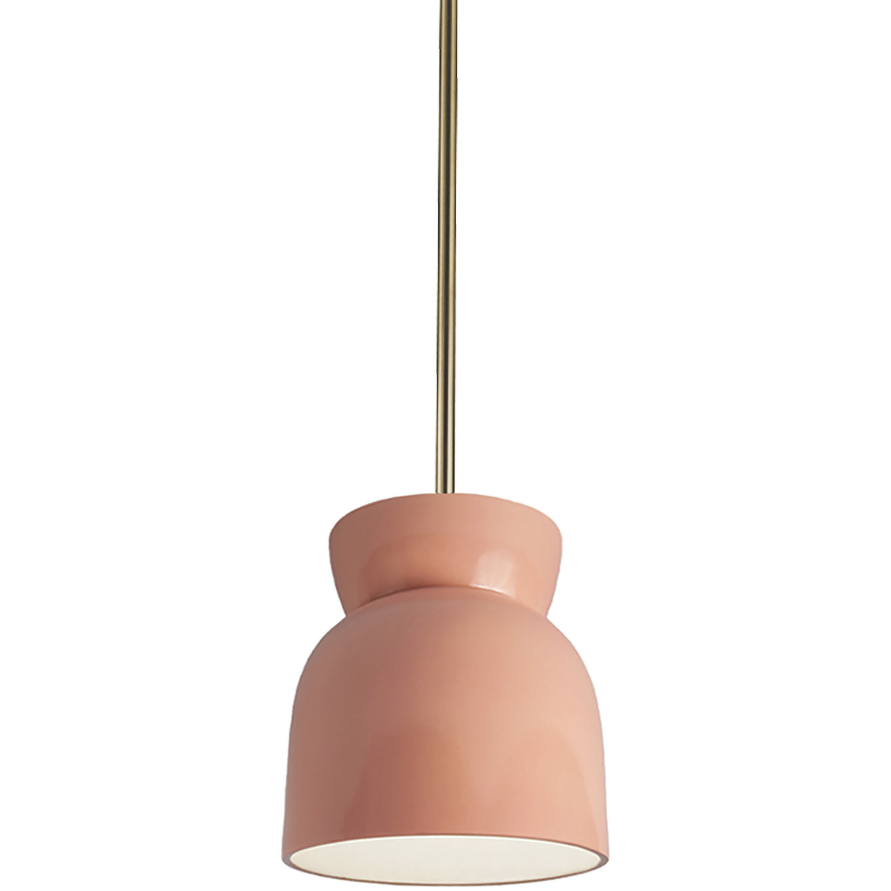 Radiance Collection LED 8 inch Terra Cotta with Dark Bronze Pendant Ceiling Light