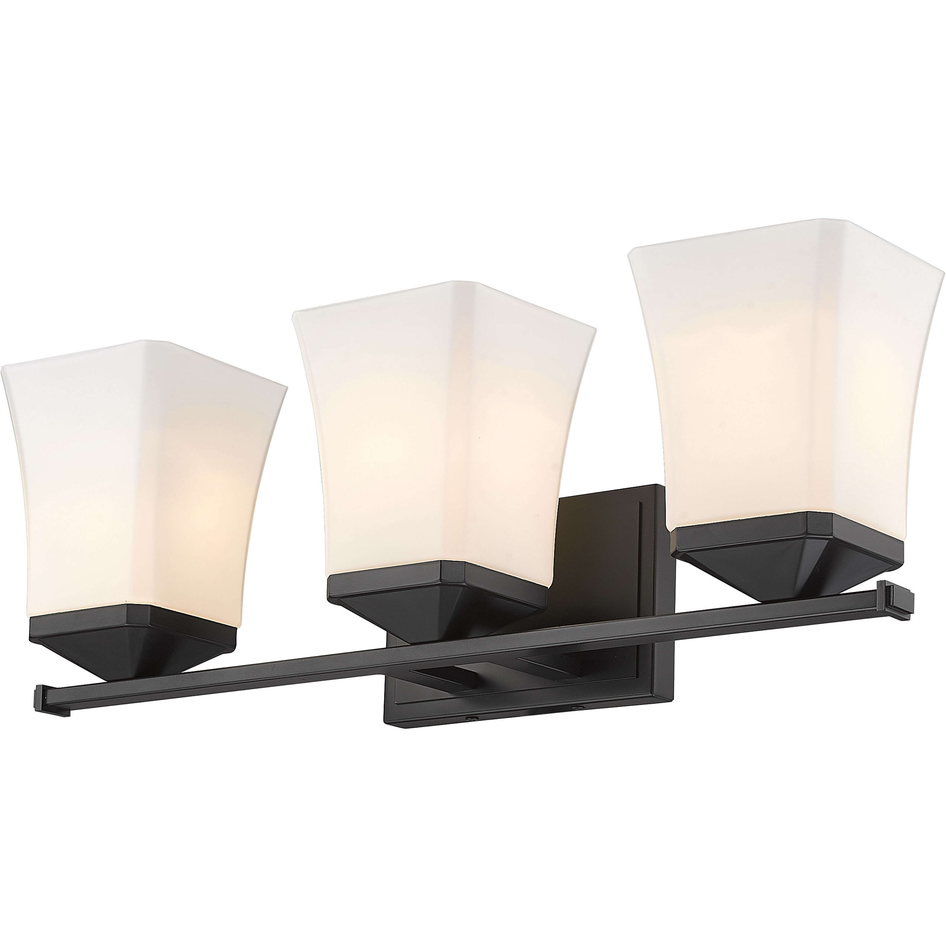 Darcy 3 Light 22 inch Matte Black Vanity Wall Light