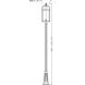 Roundhouse 1 Light 125.25 inch Black Outdoor Post Mounted Fixture