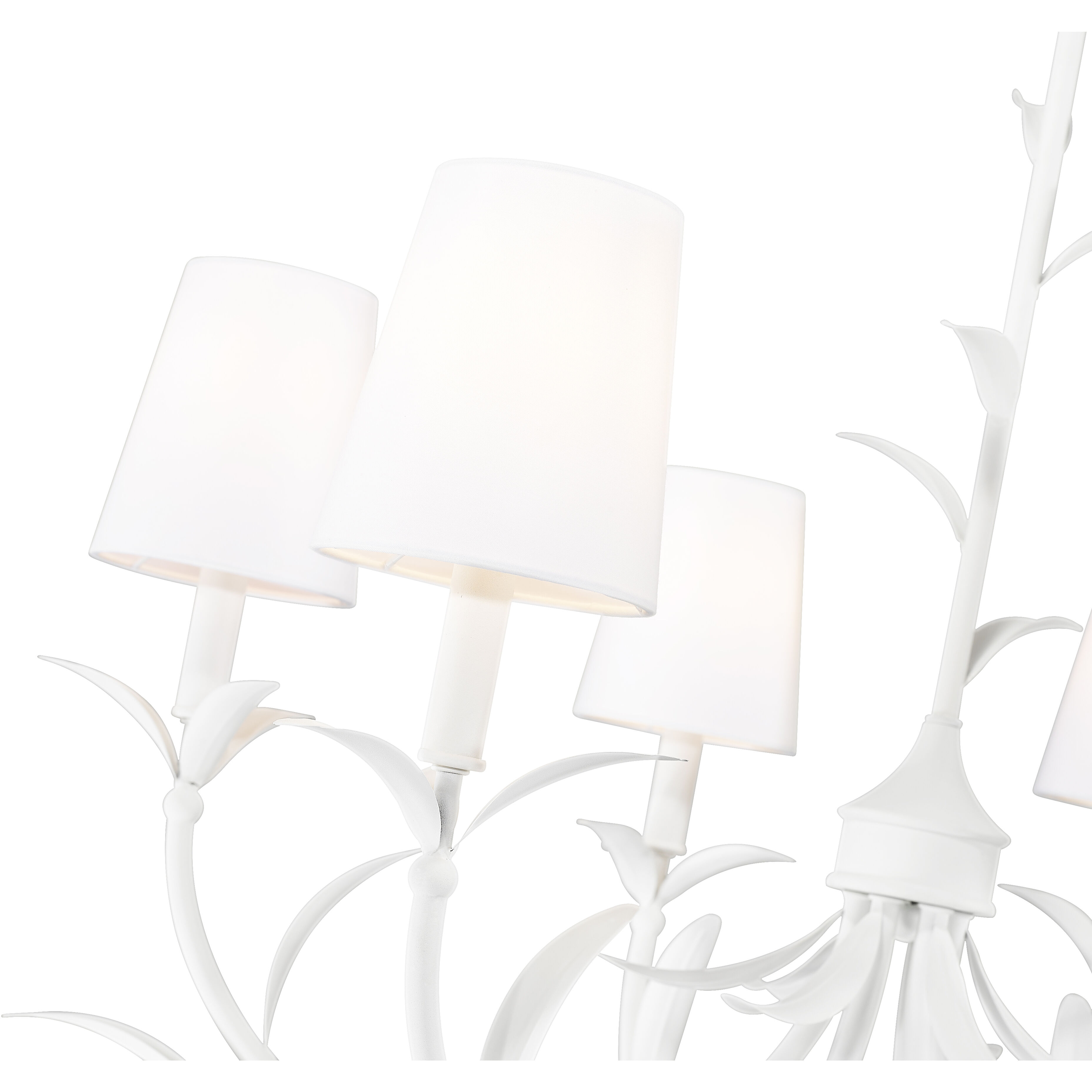 Aslin 6 Light 31 inch Textured White Chandelier Ceiling Light