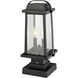 Millworks 2 Light 17.75 inch Black Outdoor Pier Mounted Fixture