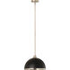 Landry 1 Light 14 inch Matte Black and Brushed Nickel Pendant Ceiling Light