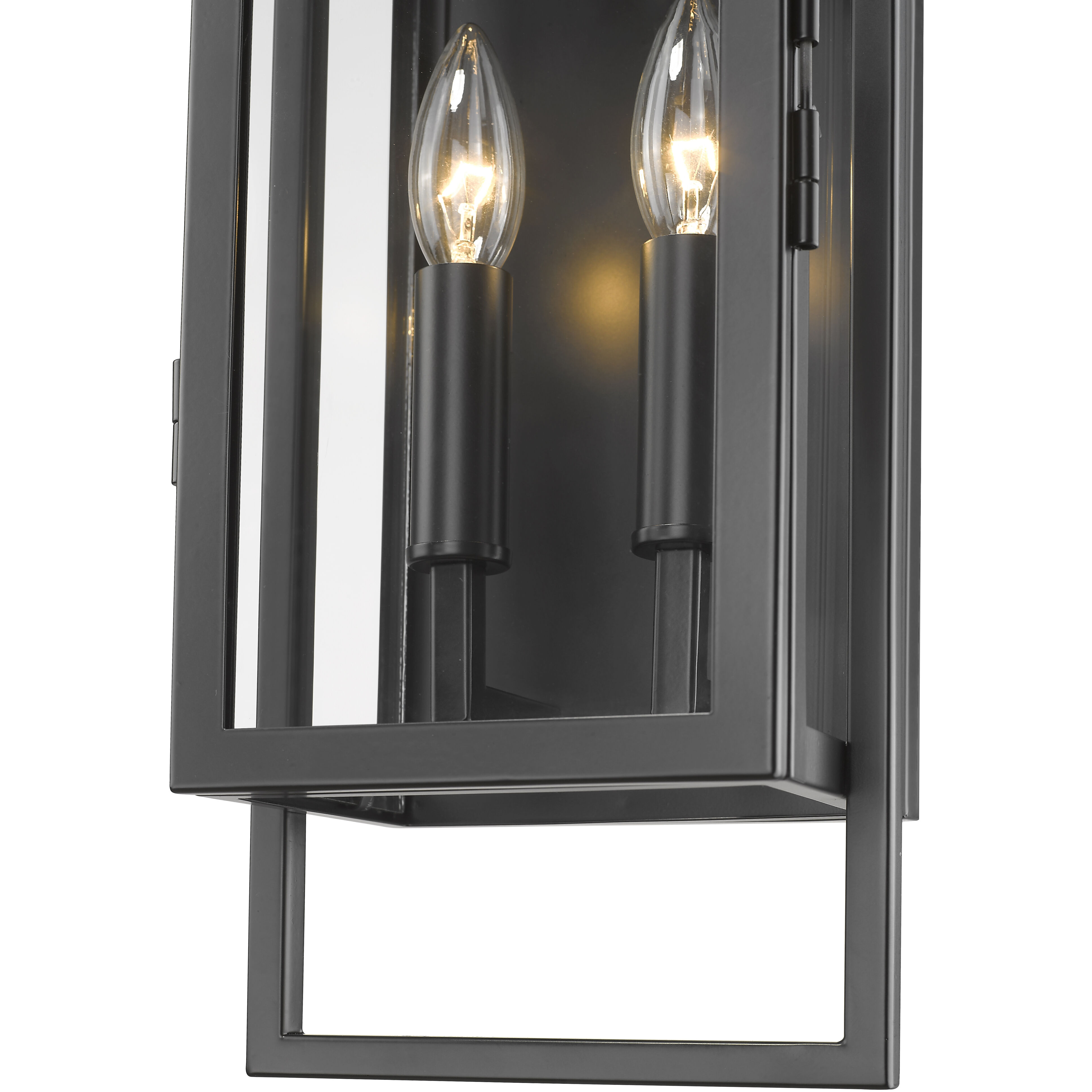 Lucian 2 Light 18.5 inch Black Outdoor Wall Light