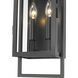 Lucian 2 Light 18.5 inch Black Outdoor Wall Light