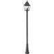 Raphael 3 Light 122 inch Sand Black Outdoor Post Mounted Fixture in Soft Sand Black
