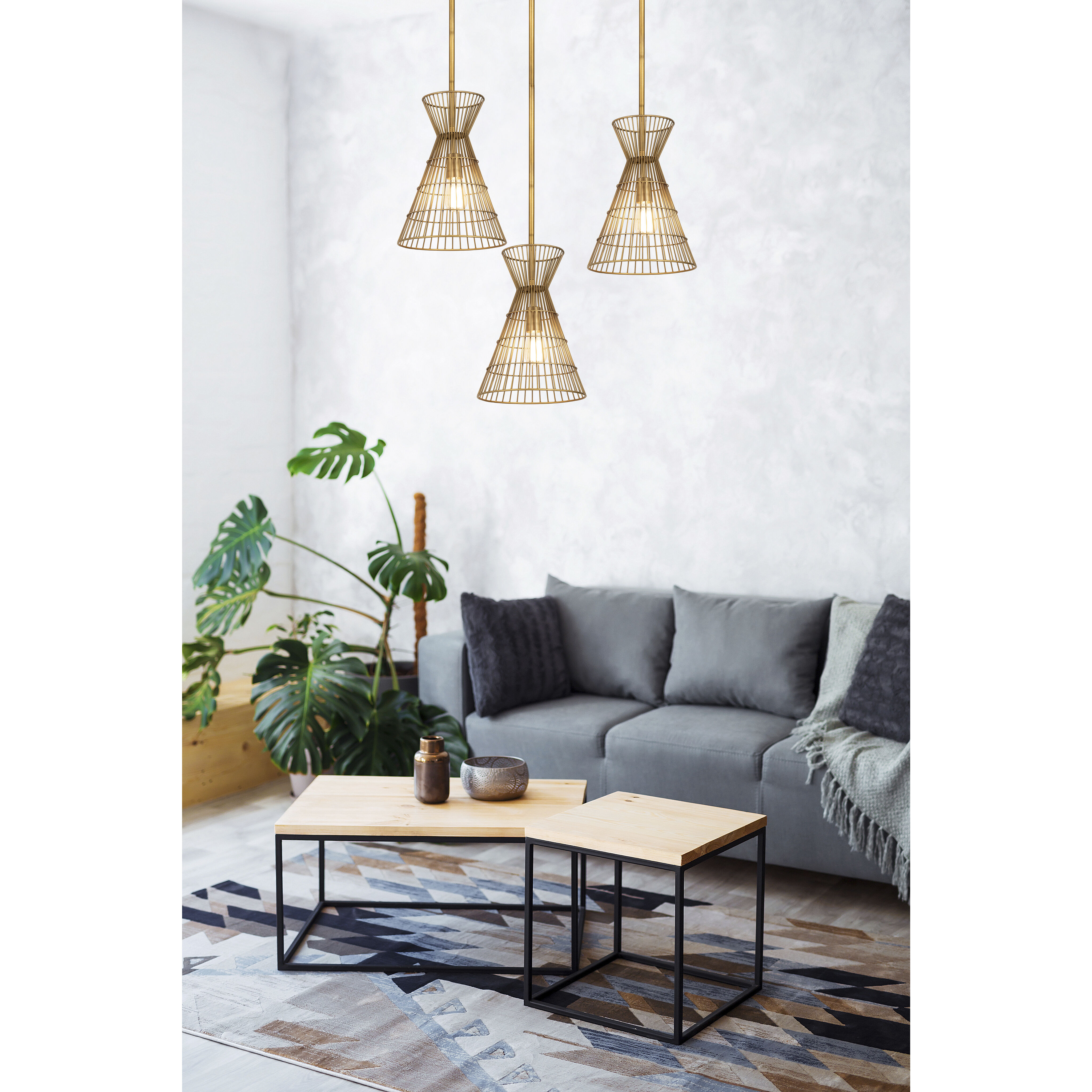 Alito 1 Light 11 inch Rubbed Brass Pendant Ceiling Light